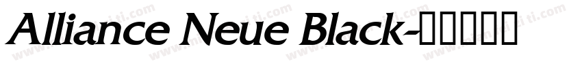 Alliance Neue Black字体转换